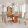Juego de Comedor Elegante Madera Rectangular 6 Sillas Ariela