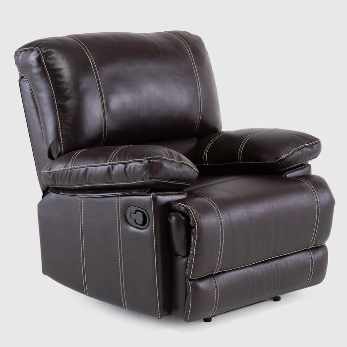 Berger Reclinable de Cuero - Moderno Leather Match Cuero Castle Café
