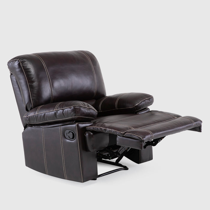 Berger Reclinable de Cuero - Moderno Leather Match Cuero Castle Café
