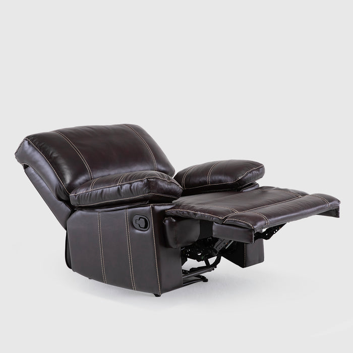 Berger Reclinable de Cuero - Moderno Leather Match Cuero Castle Café