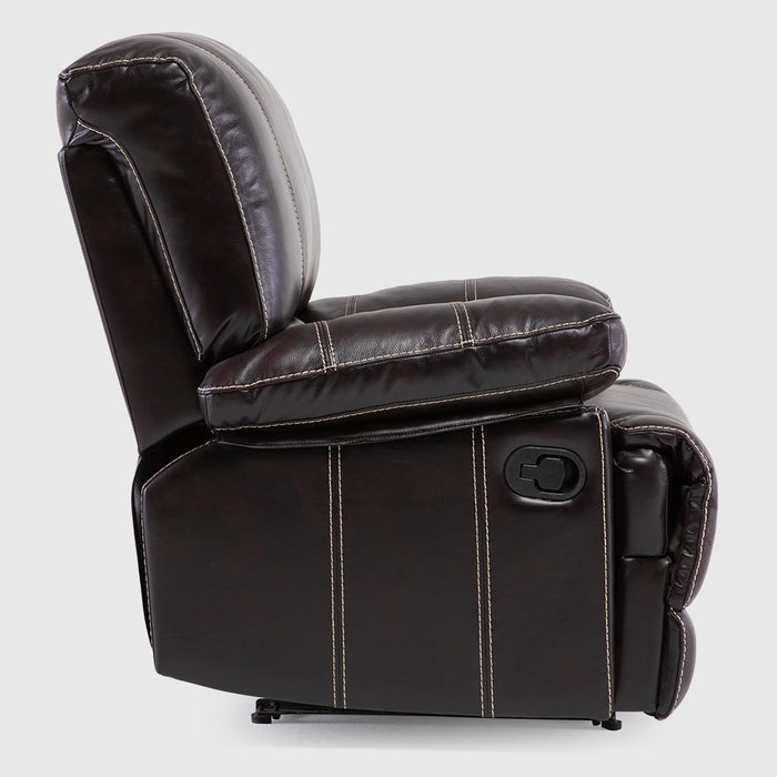 Berger Reclinable de Cuero - Moderno Leather Match Cuero Castle Café