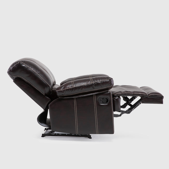 Berger Reclinable de Cuero - Moderno Leather Match Cuero Castle Café