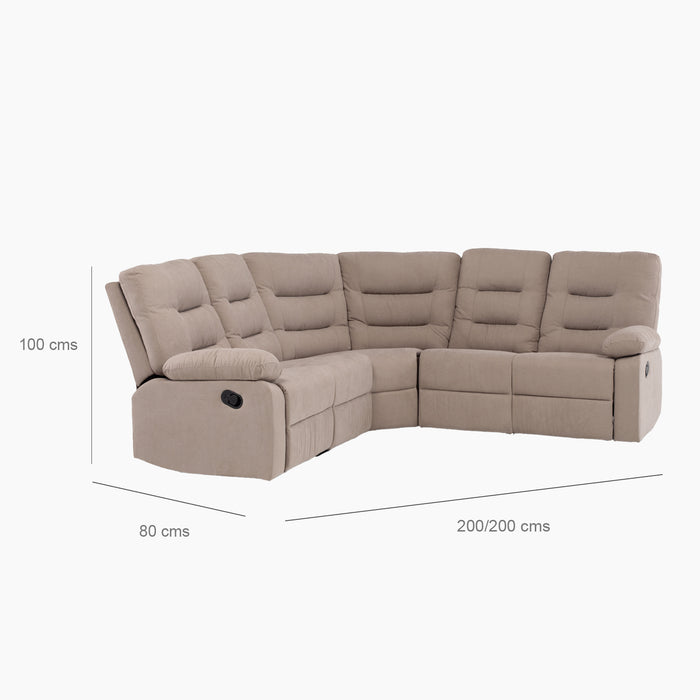 Sofá Seccional Reclinable Living Siena Beige