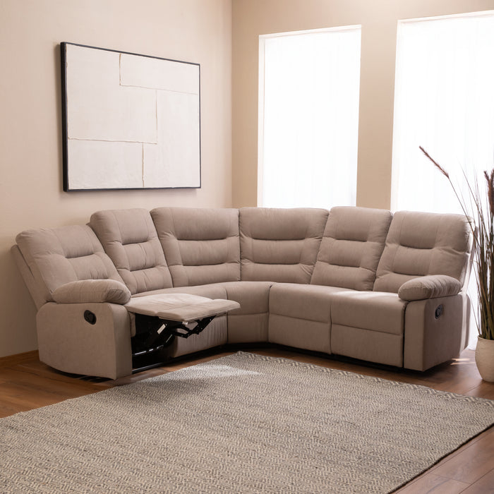Sofá Seccional Reclinable Living Siena Beige