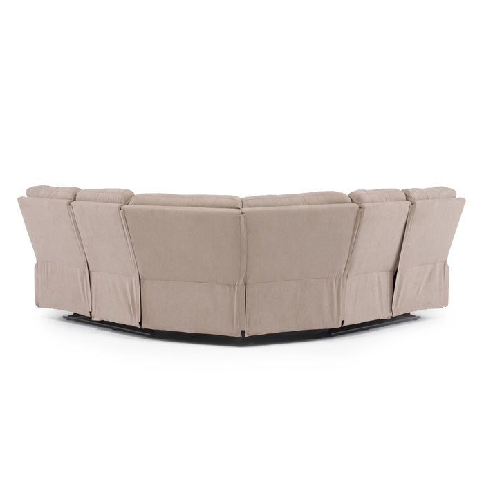 Sofá Seccional Reclinable Living Siena Beige
