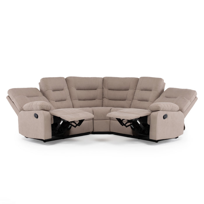 Sofá Seccional Reclinable Living Siena Beige
