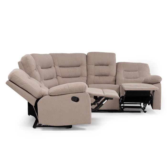 Sofá Seccional Reclinable Living Siena Beige