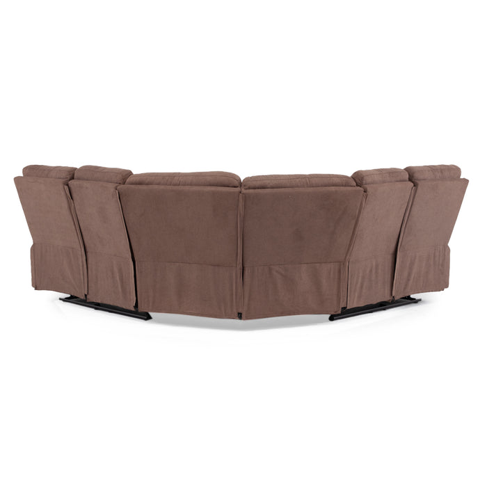 Sofá Seccional Reclinable Living Siena Café