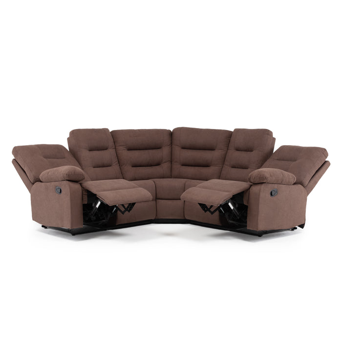 Sofá Seccional Reclinable Living Siena Café