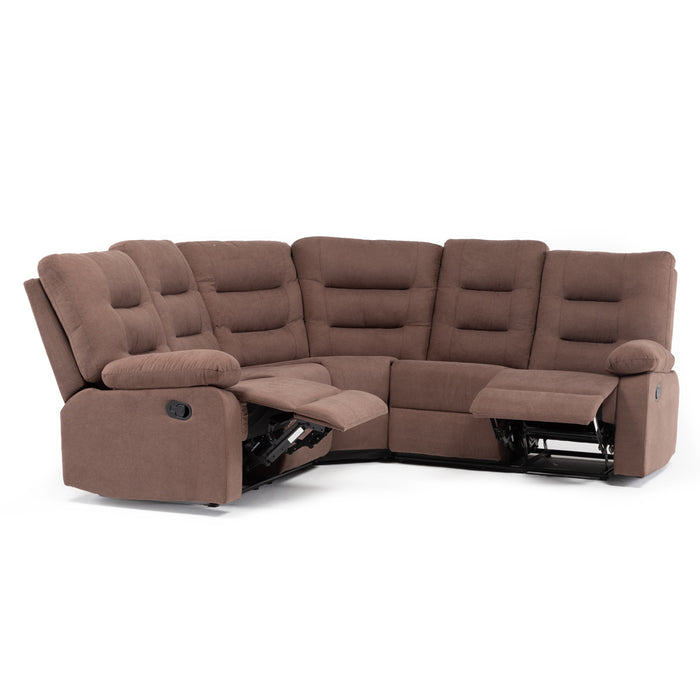 Sofá Seccional Reclinable Living Siena Café