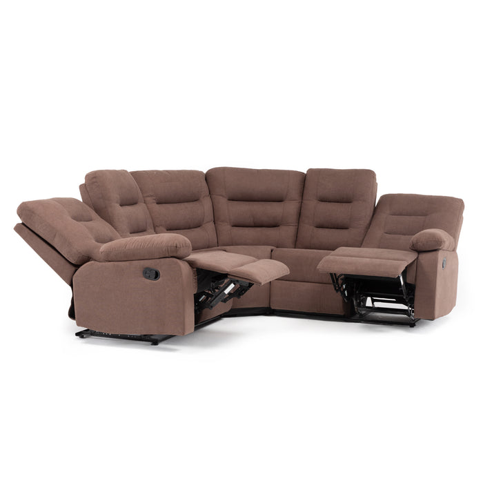 Sofá Seccional Reclinable Living Siena Café
