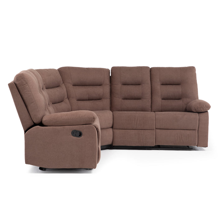 Sofá Seccional Reclinable Living Siena Café