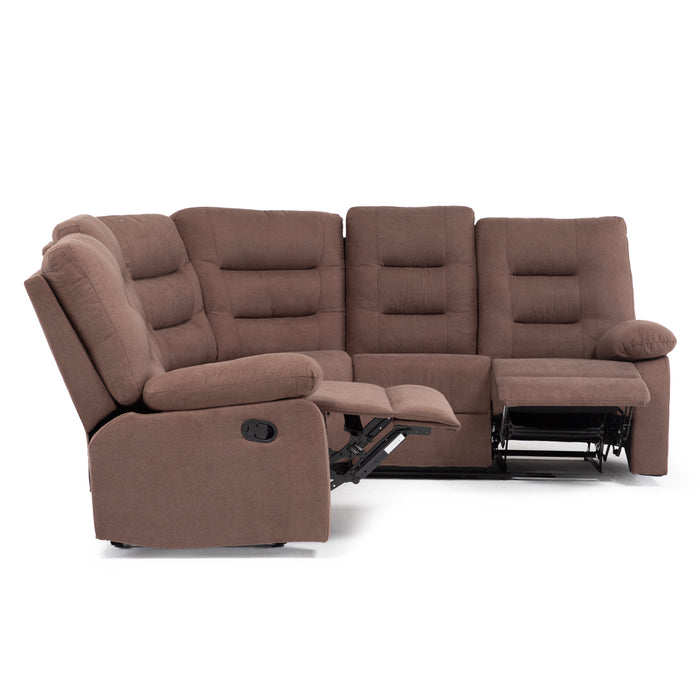 Sofá Seccional Reclinable Living Siena Café