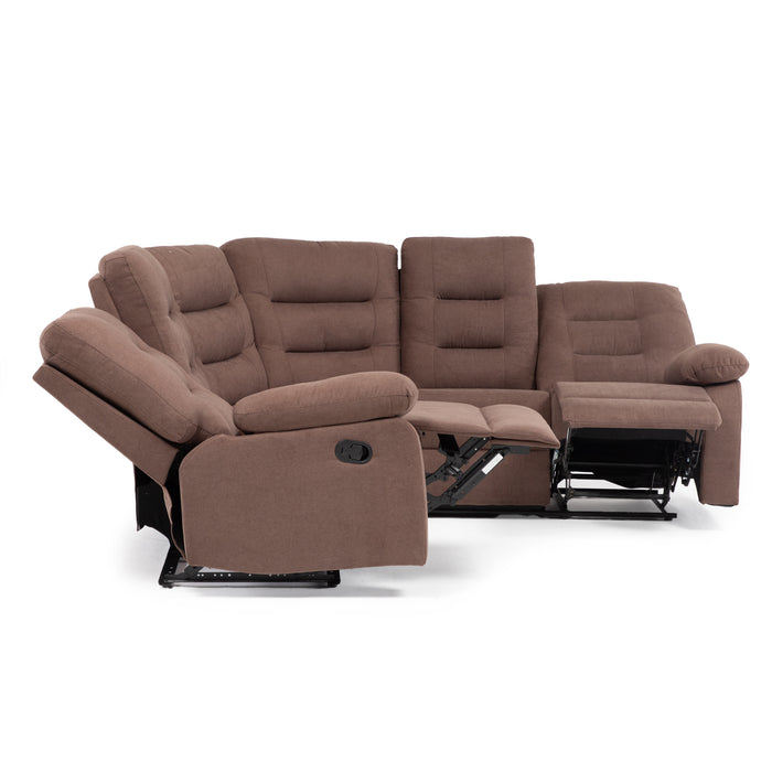 Sofá Seccional Reclinable Living Siena Café