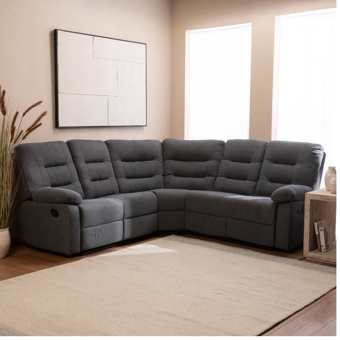 Sofá Seccional Reclinable Living Siena Gris