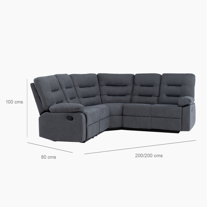 Sofá Seccional Reclinable Living Siena Gris