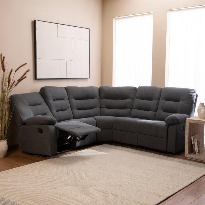 Sofá Seccional Reclinable Living Siena Gris