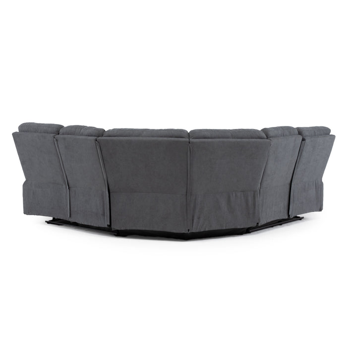 Sofá Seccional Reclinable Living Siena Gris