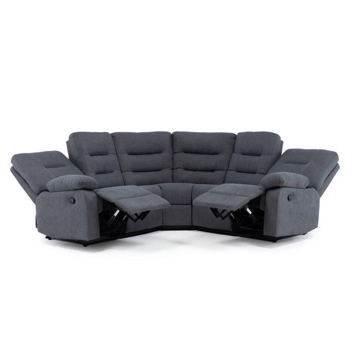 Sofá Seccional Reclinable Living Siena Gris