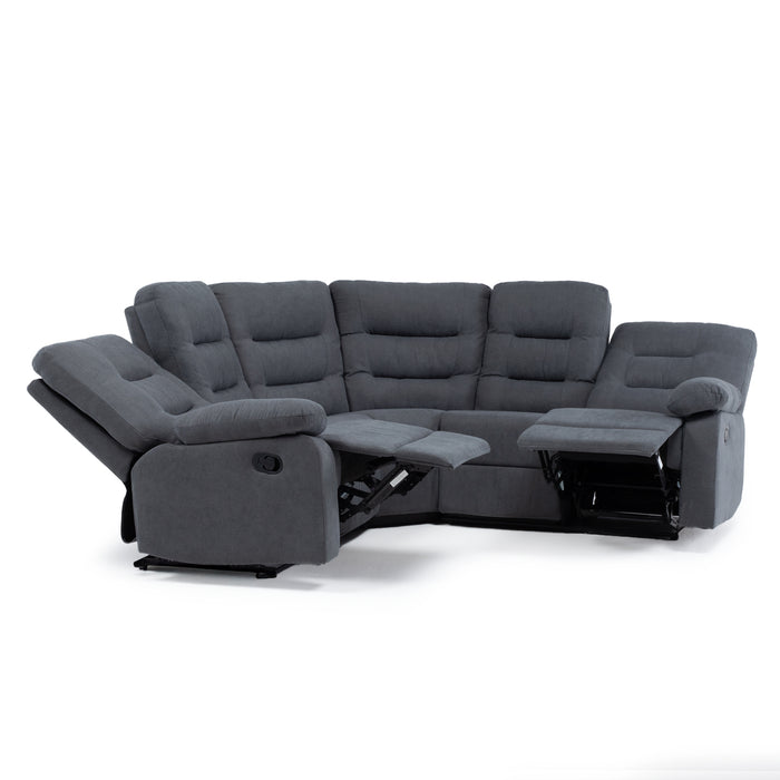 Sofá Seccional Reclinable Living Siena Gris