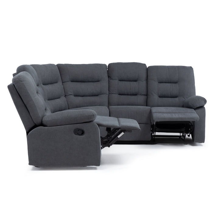 Sofá Seccional Reclinable Living Siena Gris
