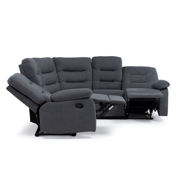 Sofá Seccional Reclinable Living Siena Gris