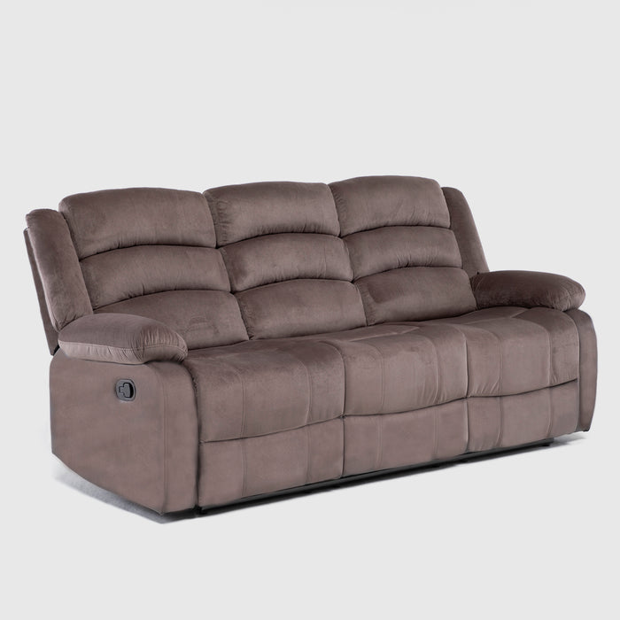 Sofá 3 Cuerpos Reclinable Moderno Café New Martell