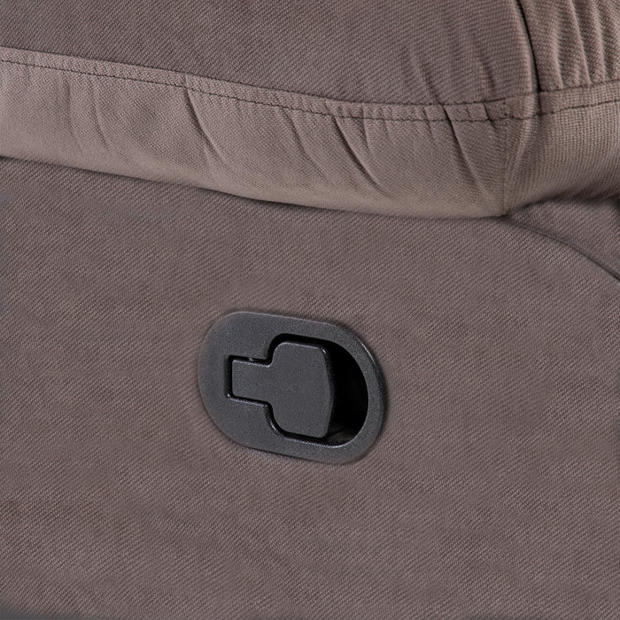Sofá 3 Cuerpos Reclinable Moderno Café New Martell