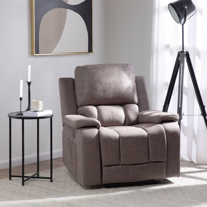 Berger Reclinable Eléctrico Masajeador 4 Puntos + Control Café Madrid
