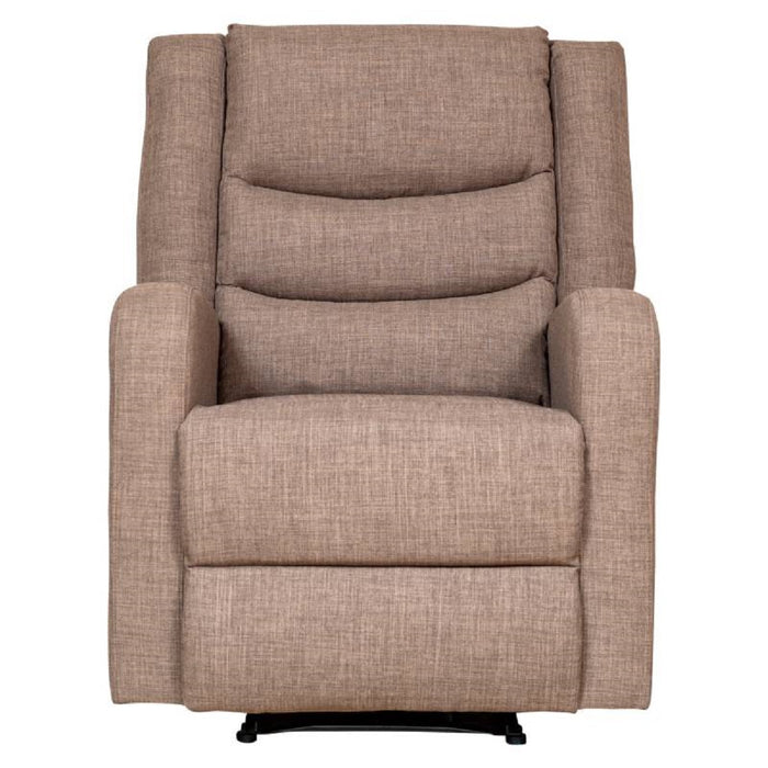 Berger Reclinable Horizon de Lino Café Con Masaje + Control Remoto