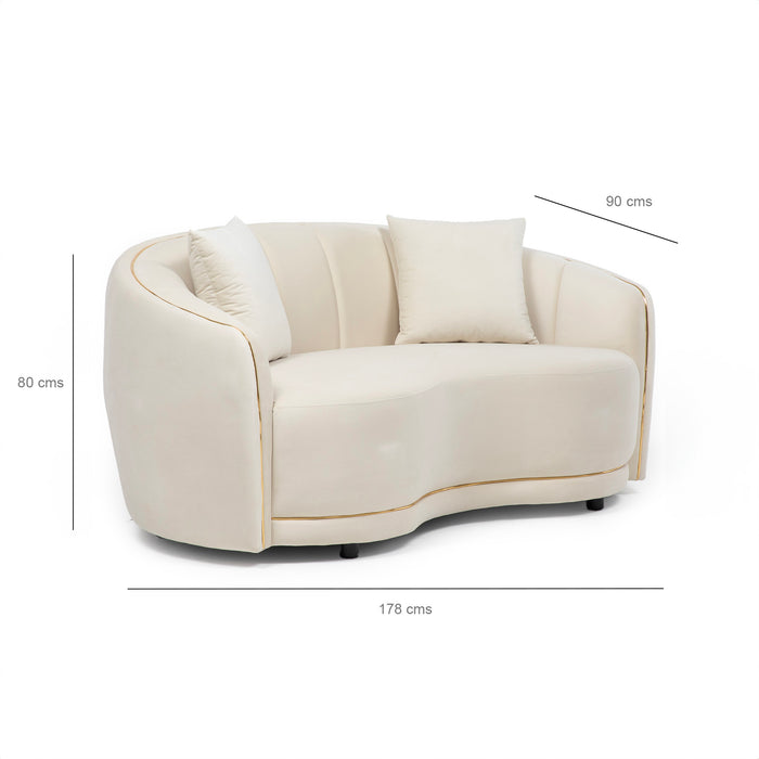 Sofá Moderno Elegante Isidora 2 Cuerpos