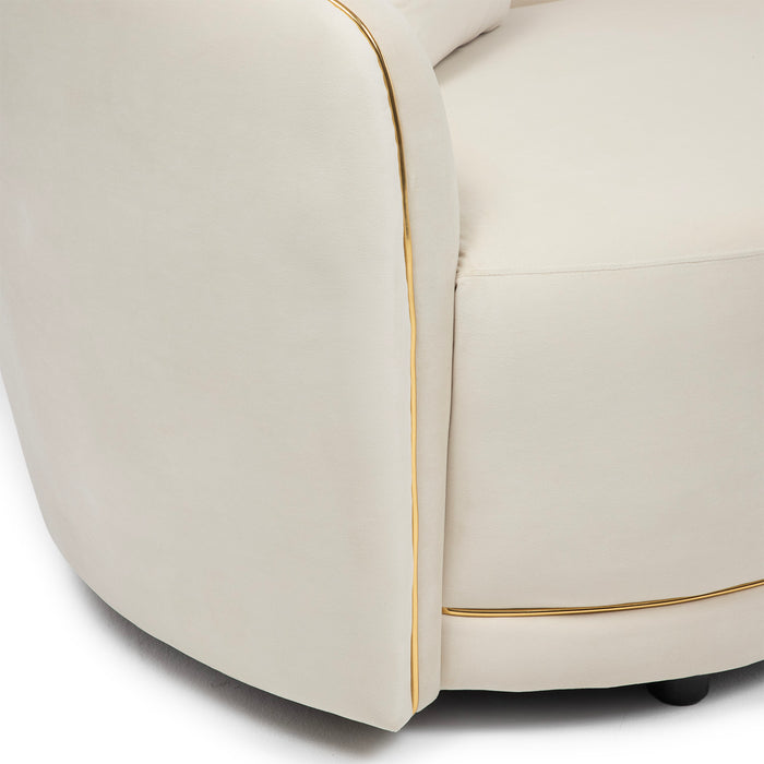 Living Elegante Sofá 3 Cuerpos + 2 Cuerpos Beige Isidora