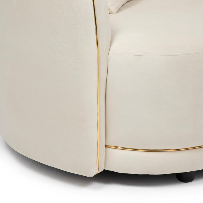 Sofá Moderno Elegante Isidora 3 Cuerpos Beige