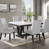 Juego de Comedor 6 Sillas Moderno Rodeus Mármol Blanco