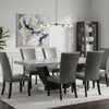 Juego de Comedor 6 Sillas Moderno Moon Mármol Gris
