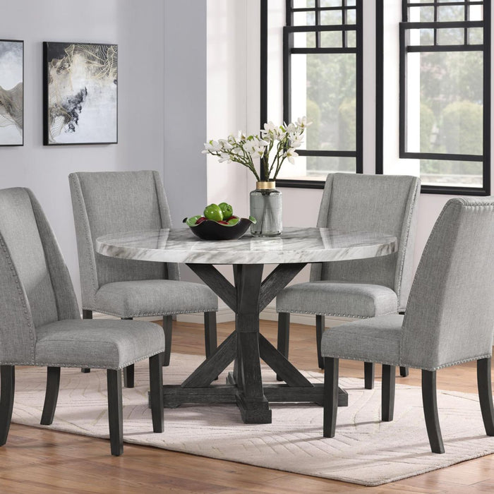Juego de Comedor Redondo 4 Sillas Moderno Rodeus Mármol