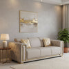 Sofá Elegante 3 Cuerpo Moderno Beige Palermo