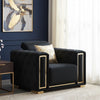 Sillón Elegante 1 Cuerpo Moderno Negro Palermo