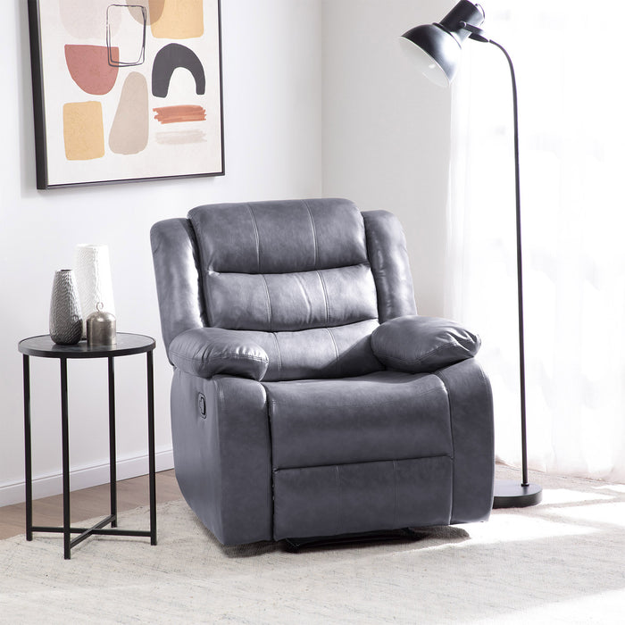 Berger Gris Reclinable 1 Cuerpo - Moderno Gris PU Berlin