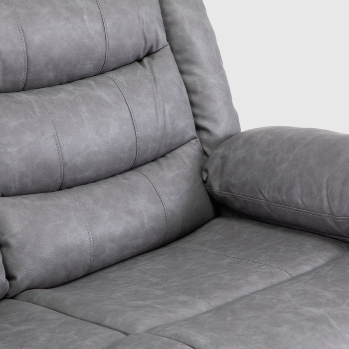 Sofá Gris Reclinable 3 Cuerpos-  Moderno Roma
