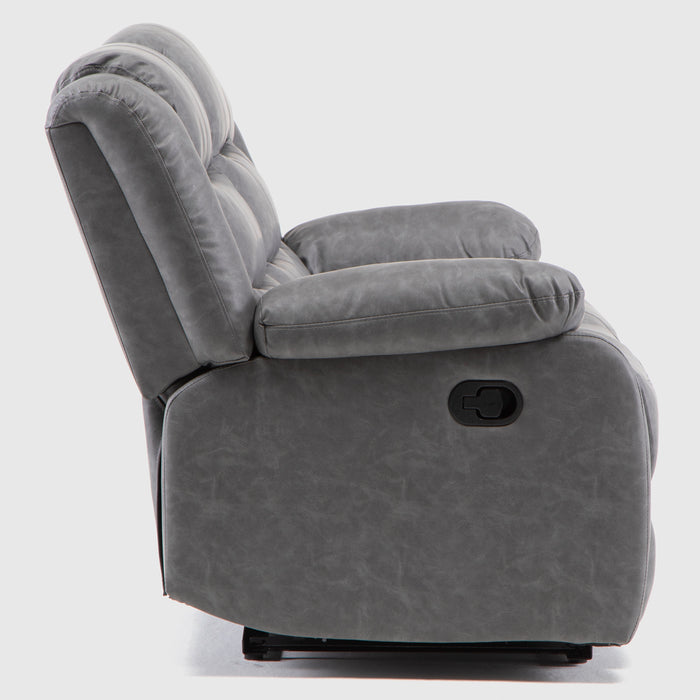 Sofá Gris Reclinable 3 Cuerpos-  Moderno Roma