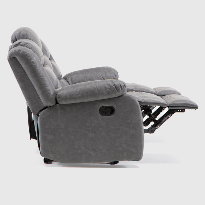 Sofá Gris Reclinable 3 Cuerpos-  Moderno Roma