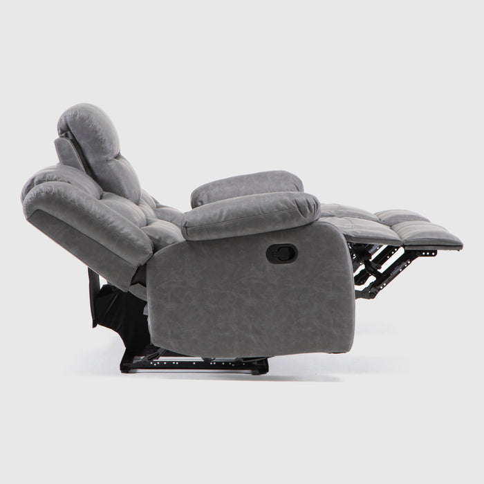 Sofá Gris Reclinable 3 Cuerpos-  Moderno Roma