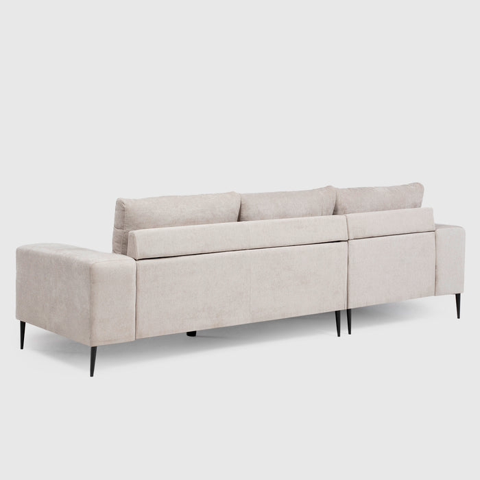 Sofá Seccional Izquierdo Moderno Beige Castelo