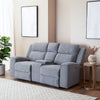 Sofá 2 Cuerpos Reclinable Eléctrico + Consola Gris Montana