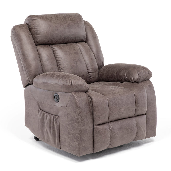 Berger Reclinable Eléctrico con Masaje + Calentador Livorno Café