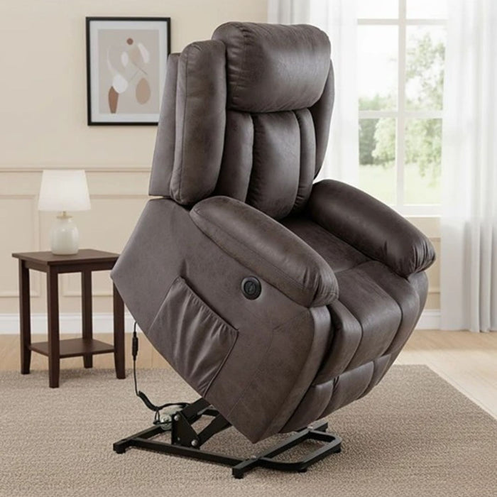 Berger Reclinable Eléctrico con Masaje + Calentador Livorno Café