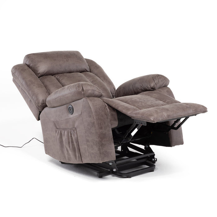 Berger Reclinable Eléctrico con Masaje + Calentador Livorno Café