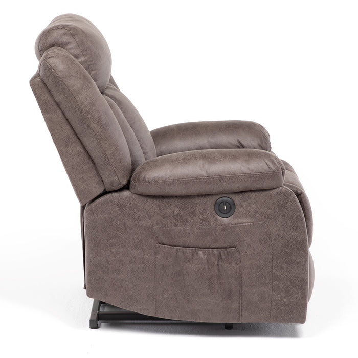 Berger Reclinable Eléctrico con Masaje + Calentador Livorno Café