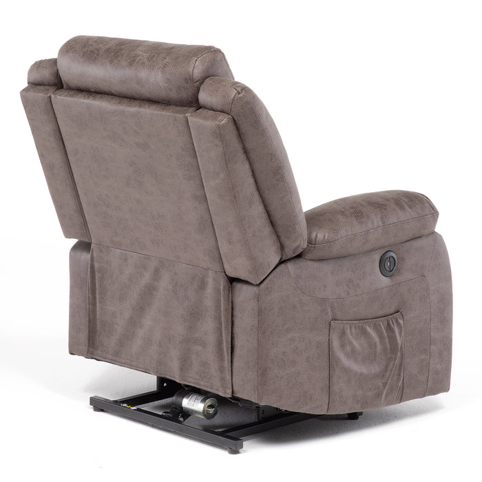 Berger Reclinable Eléctrico con Masaje + Calentador Livorno Café